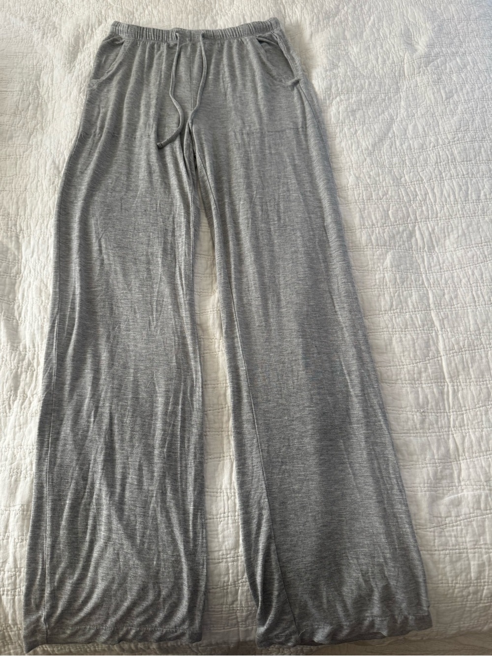 Auden Wide-Leg Lounge Pants - Light Gray